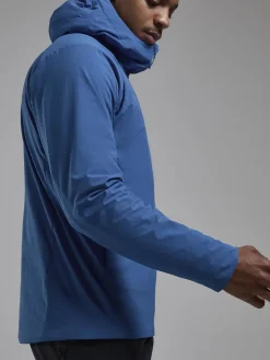 Softshell Jackets-Montane Mens Khamsin Hoodie - Neptune Blue
