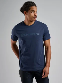 T-Shirts & Baselayers-Montane Mens Mono Logo T-Shirt - Eclipse Blue