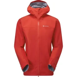 Waterproof Jackets-Montane Mens Phase Jacket - Adrenaline Red