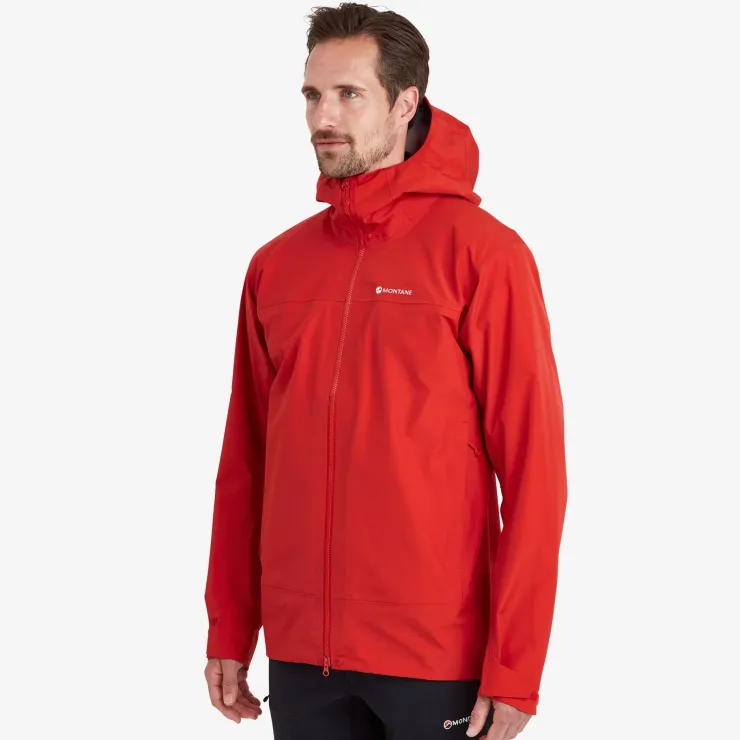 Waterproof Jackets-Montane Mens Phase Jacket - Adrenaline Red