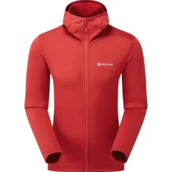 Fleece & Mid Layer-Montane Mens Protium Hoodie - Acer Red