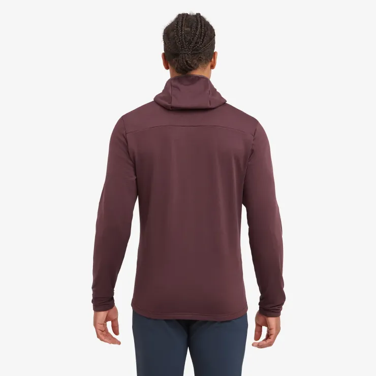 Fleece & Mid Layer-Montane Mens Protium Hoodie - Dark Garnet
