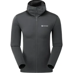 Fleece & Mid Layer-Montane Mens Protium Hoodie - Midnight Grey