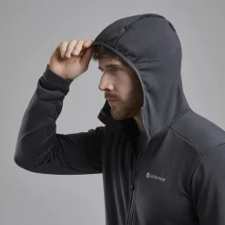 Fleece & Mid Layer-Montane Mens Protium Hoodie - Midnight Grey