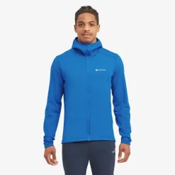 Fleece & Mid Layer-Montane Mens Protium Hoodie - Neptune Blue
