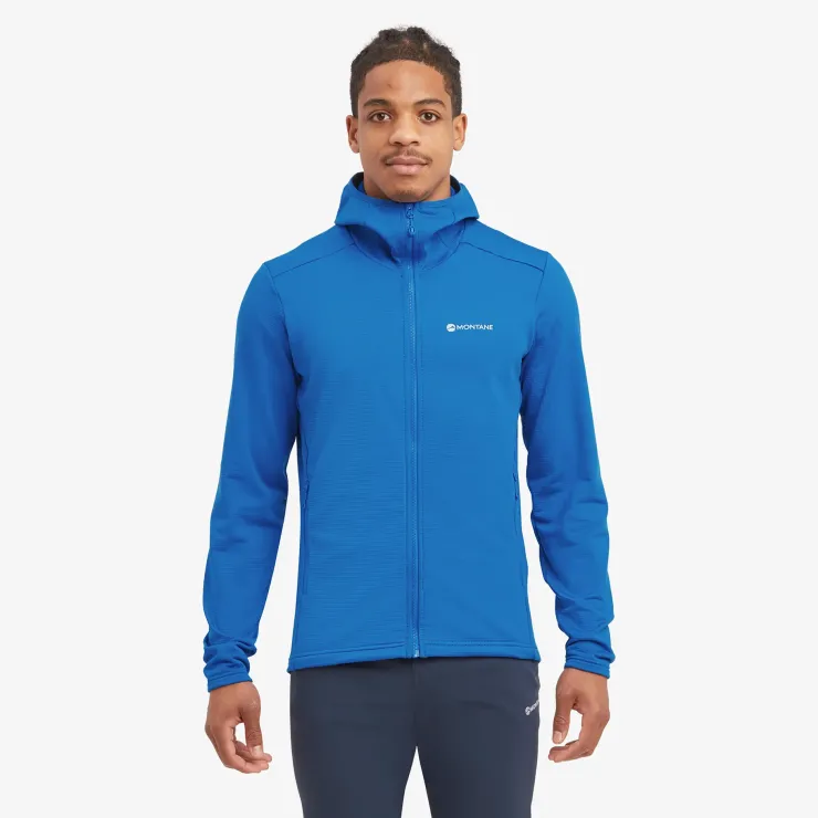 Fleece & Mid Layer-Montane Mens Protium Hoodie - Neptune Blue