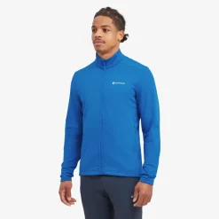 Fleece & Mid Layer-Montane Mens Protium Jacket - Neptune Blue