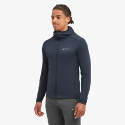 Fleece & Mid Layer-Montane Mens Protium Lite Hoodie - Eclipse Blue