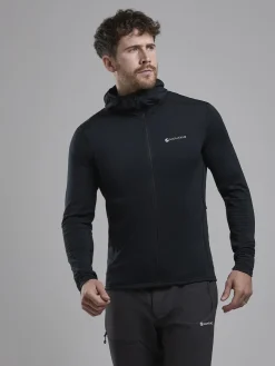 Fleece & Mid Layer-Montane Mens Protium Lite Hoodie - Black
