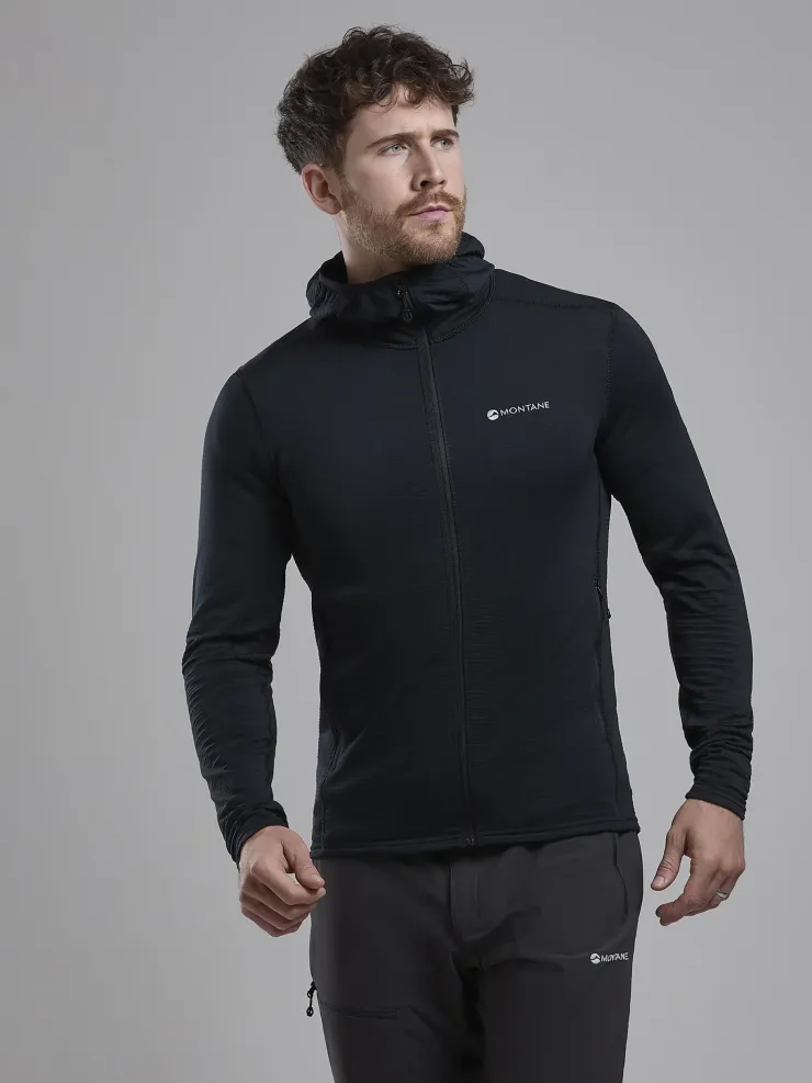Fleece & Mid Layer-Montane Mens Protium Lite Hoodie - Black