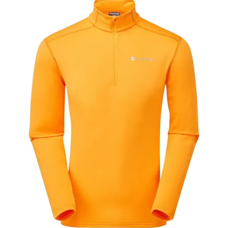 Fleece & Mid Layer-Montane Mens Protium Lite Pull-On - Nagami Orange