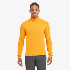 Fleece & Mid Layer-Montane Mens Protium Lite Pull-On - Nagami Orange
