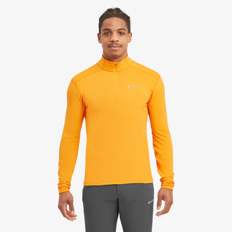 Fleece & Mid Layer-Montane Mens Protium Lite Pull-On - Nagami Orange