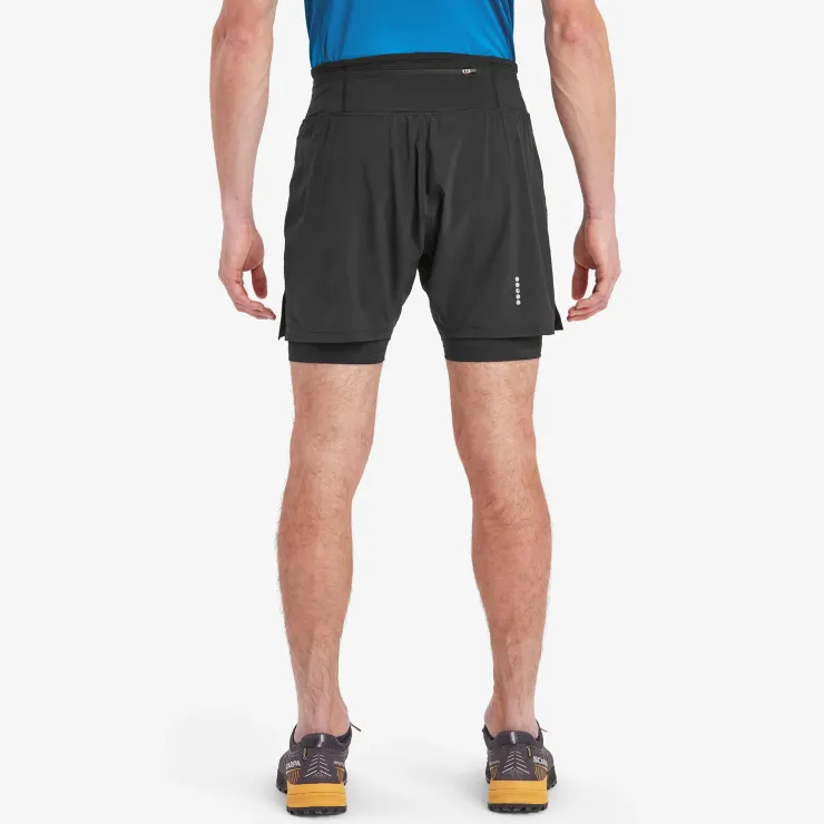 Shorts-Montane Mens Slipstream Twin Skin Shorts - Black