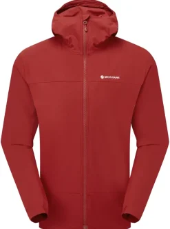 Softshell Jackets-Montane Mens Tenacity Hoodie - Dark Maple