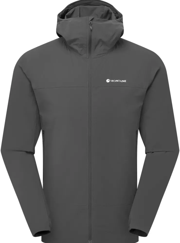 Softshell Jackets-Montane Mens Tenacity Nano Hoodie - Midnight Grey