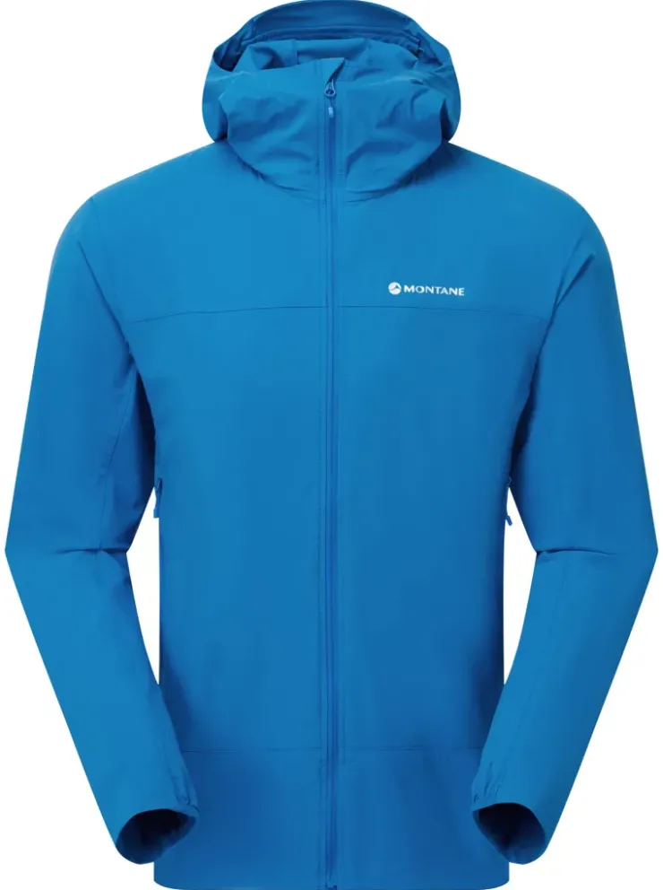 Softshell Jackets-Montane Mens Tenacity Nano Hoodie - Neptune Blue