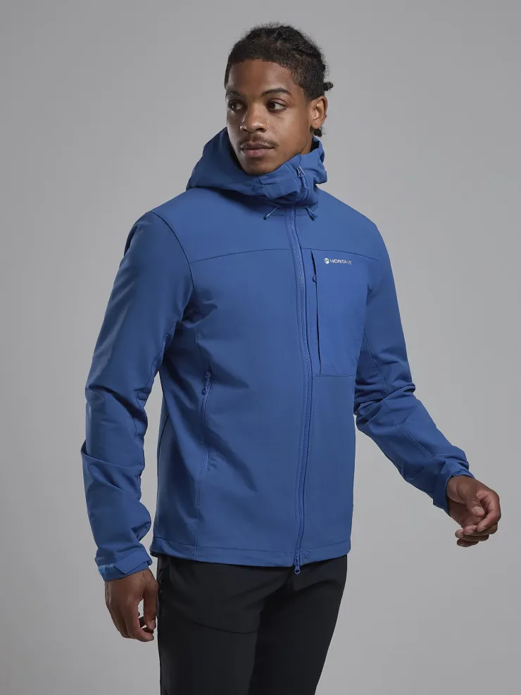Softshell Jackets-Montane Mens Tenacity XT Hoodie - Neptune Blue