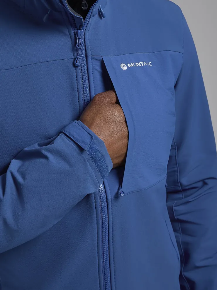 Softshell Jackets-Montane Mens Tenacity XT Hoodie - Neptune Blue
