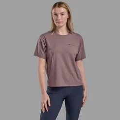 T-Shirts & Baselayers-Montane Womens Alhena Mountain 25 T-Shirt - Moonscape