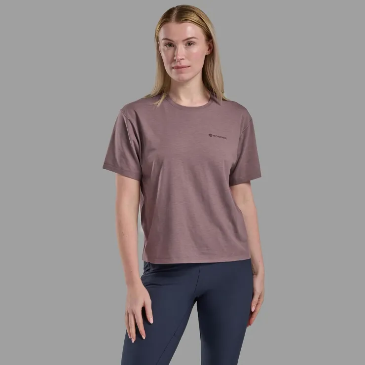 T-Shirts & Baselayers-Montane Womens Alhena Mountain 25 T-Shirt - Moonscape