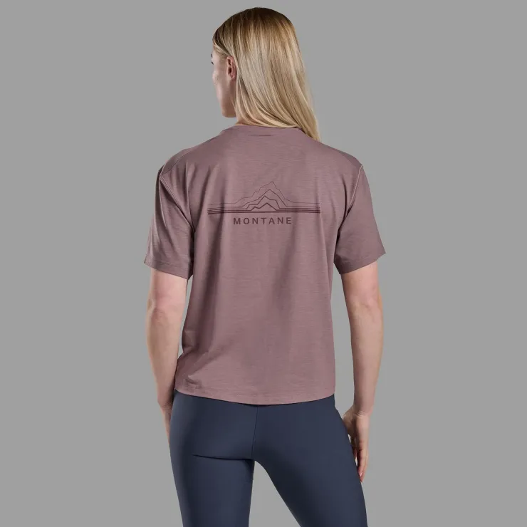 T-Shirts & Baselayers-Montane Womens Alhena Mountain 25 T-Shirt - Moonscape