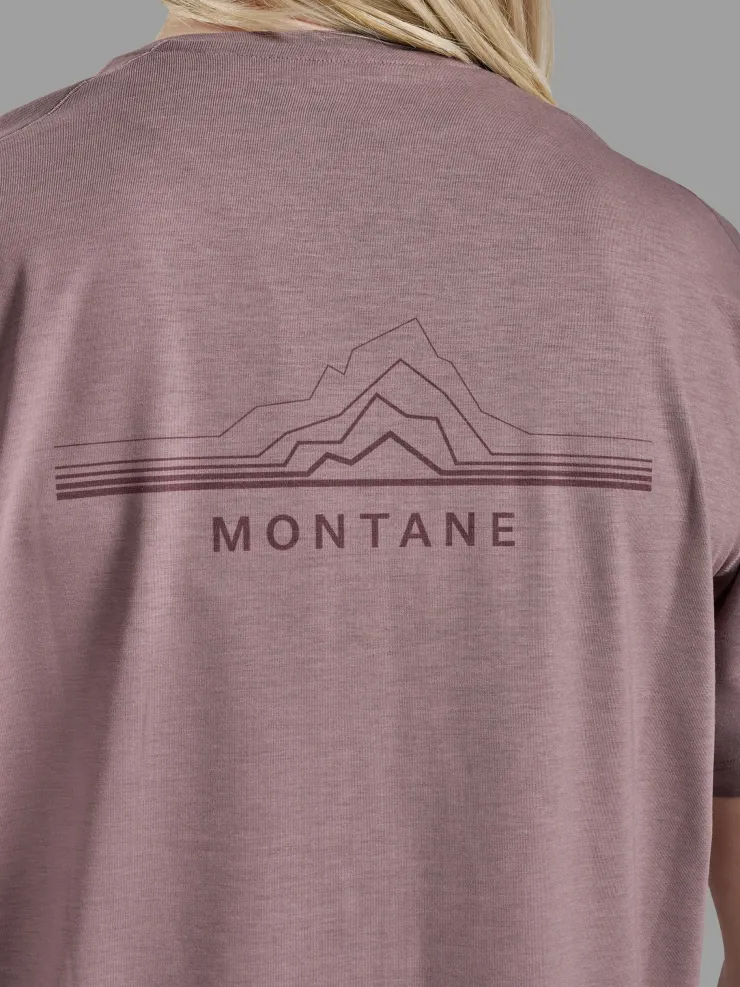 T-Shirts & Baselayers-Montane Womens Alhena Mountain 25 T-Shirt - Moonscape