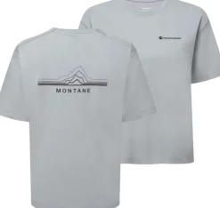 T-Shirts & Baselayers-Montane Womens Alhena Mountain 25 T-Shirt - Pebble Blue