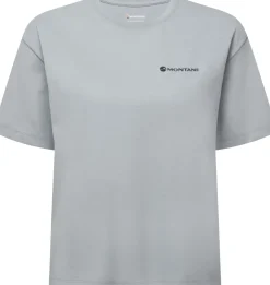T-Shirts & Baselayers-Montane Womens Alhena Mountain 25 T-Shirt - Pebble Blue