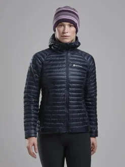 Insulated Jackets-Montane Womens Alpine 850 Nano Hoodie - Eclipse Blue