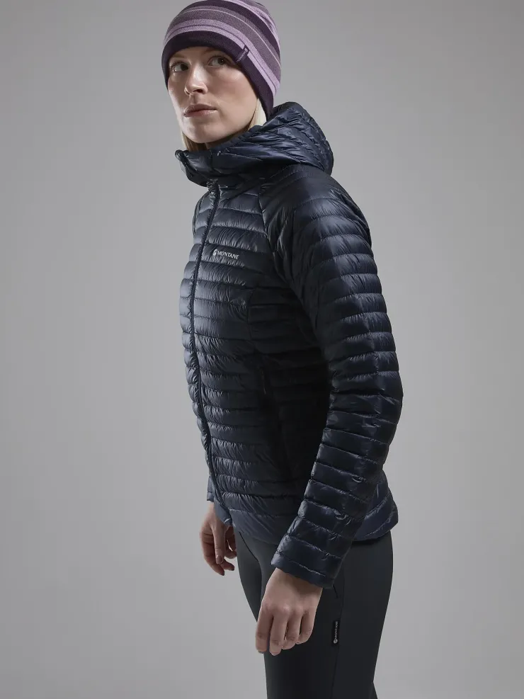 Insulated Jackets-Montane Womens Alpine 850 Nano Hoodie - Eclipse Blue