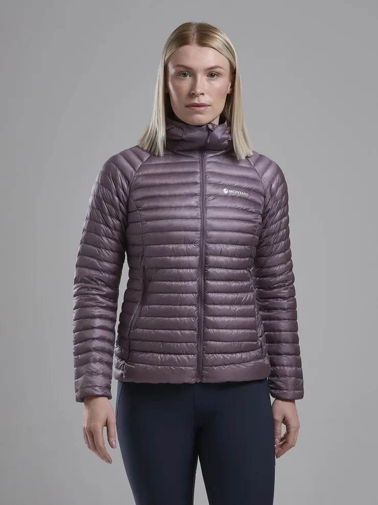 Insulated Jackets-Montane Womens Alpine 850 Nano Hoodie - Moonscape