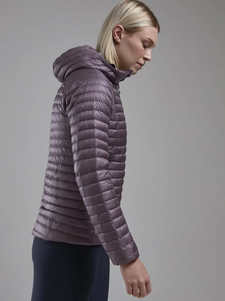 Insulated Jackets-Montane Womens Alpine 850 Nano Hoodie - Moonscape