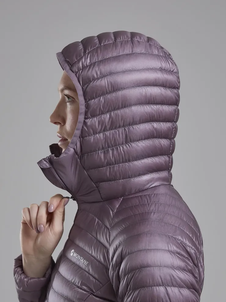 Insulated Jackets-Montane Womens Alpine 850 Nano Hoodie - Moonscape