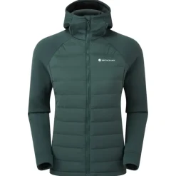 Insulated Jackets-Montane Womens Composite Hoodie - Deep Forest