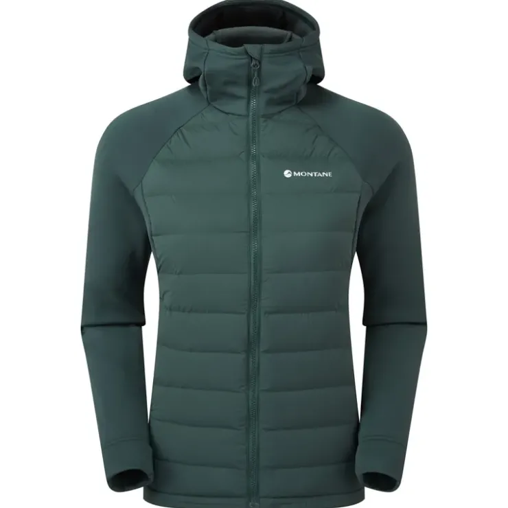 Insulated Jackets-Montane Womens Composite Hoodie - Deep Forest