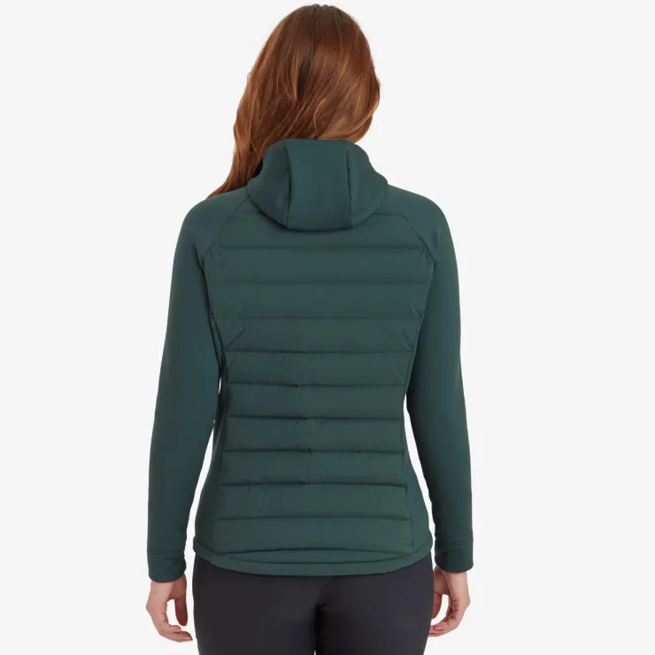 Insulated Jackets-Montane Womens Composite Hoodie - Deep Forest