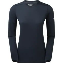 T-Shirts & Baselayers-Montane Womens Dart Lite Long Sleeve T-Shirt - Eclipse Blue