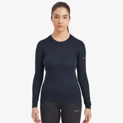 T-Shirts & Baselayers-Montane Womens Dart Lite Long Sleeve T-Shirt - Eclipse Blue