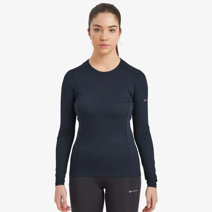T-Shirts & Baselayers-Montane Womens Dart Lite Long Sleeve T-Shirt - Eclipse Blue
