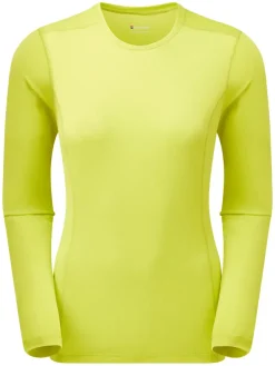 T-Shirts & Baselayers-Montane Womens Dart Lite Long Sleeve T-Shirt - Citrus Spring