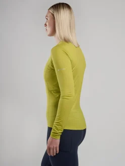 T-Shirts & Baselayers-Montane Womens Dart Lite Long Sleeve T-Shirt - Citrus Spring