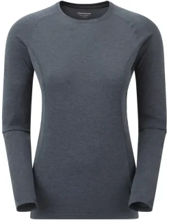 T-Shirts & Baselayers-Montane Womens Dart Long Sleeve T-Shirt - Eclipse Blue