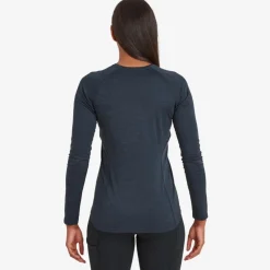 T-Shirts & Baselayers-Montane Womens Dart Long Sleeve T-Shirt - Eclipse Blue