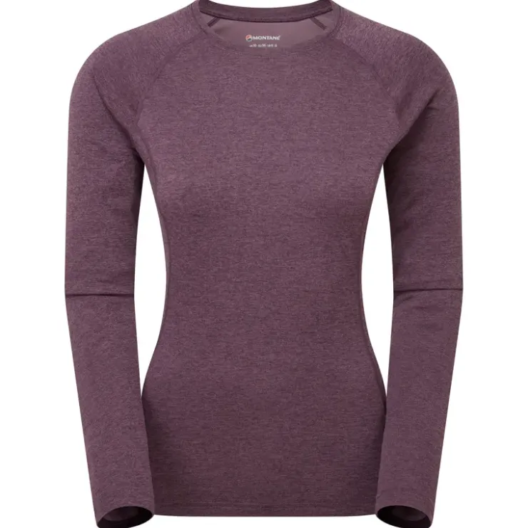 T-Shirts & Baselayers-Montane Womens Dart Long Sleeve T-Shirt - Mulberry