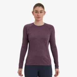 T-Shirts & Baselayers-Montane Womens Dart Long Sleeve T-Shirt - Mulberry