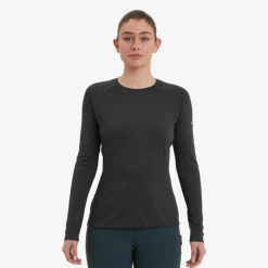 T-Shirts & Baselayers-Montane Womens Dart Long Sleeve T-Shirt - Black