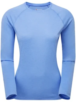 T-Shirts & Baselayers-Montane Womens Dart Long Sleeve T-Shirt - Cornflower