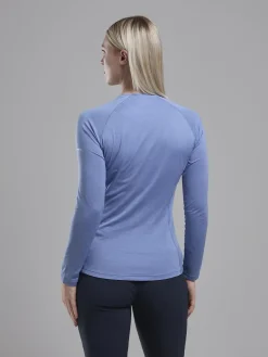 T-Shirts & Baselayers-Montane Womens Dart Long Sleeve T-Shirt - Cornflower