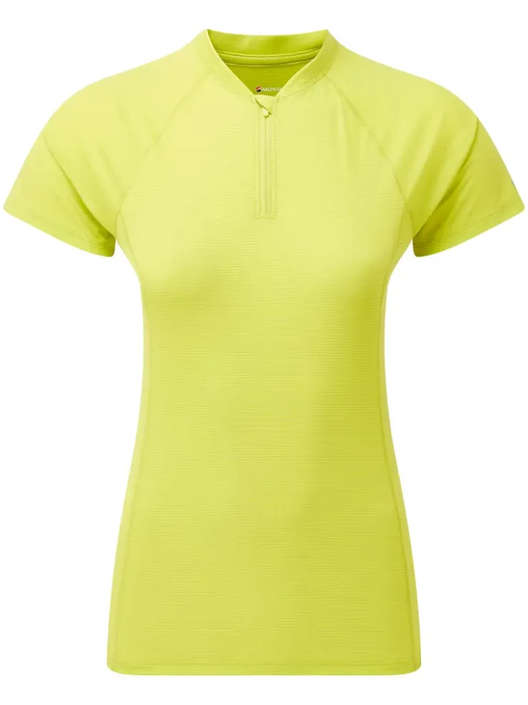 T-Shirts & Baselayers-Montane Womens Dart Nano Zip T-Shirt - Citrus Spring